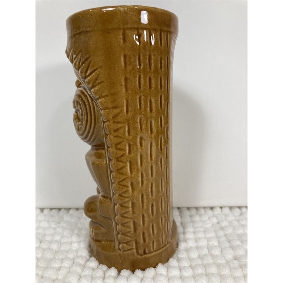 Vintage 6.5" Hawaiian Tiki Bar Tumbler Cup Mid Century Mod Ceramic - Picture 4 of 8